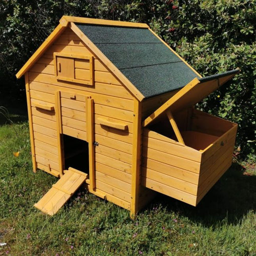 Poulailler Bassette XL toit shingle vert 6 à 8 poules